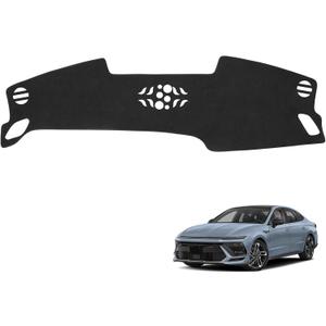 YOJOJOCO Dash Cover for Hyundai Sonata 2025 2024 Accessories (Without HUD) Flannel Dashboard Cover Dash Mat Center Console Cover Sunshield Protector Pad