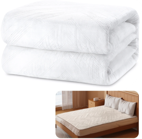 Water Heated Mattress Pad 60x80 Inches, White