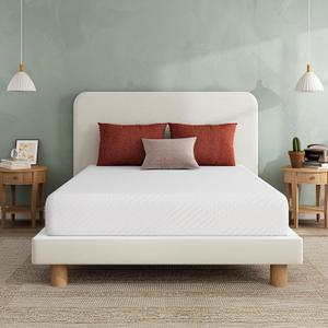 EGO White 12 inch Queen Memory Foam Mattress, Cooling Gel Green Tea Mattress Bed in a Box, Made in USA, CertiPUR-US Certified, Double Mattress, 60"×80", Medium Firm