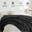 Cottonblue Sherpa Fleece Weighted Blanket 15lbs for Twin/Full Ded - Plush Bed Blanket for Deep Sleep and Relaxation, Heavy Calm Blankets with Glass Beads, 48x72 Inches, Black