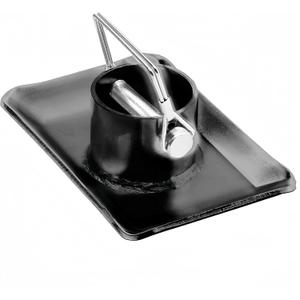 Rockane Black Trailer Jack Foot Plate 5000lbs Capacity with Pin Base for Boat Hitch Camper,A-Frame Boat, RV - Removable Trailer Foot Plate, Black