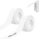 Label Tape Continuous Waterproof Label Tape Thermal Sticker Labels 0.59in X 13.12Ft(15mmX4m) Suitable for Most Label Maker for Home, Office, School, Barcode, Name, Date, Price etc(White, 2Rolls)