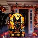 Halloween Garden Flag Double Sided 12x18 Flag Dog Flower Halloween Garden Flag German Shepherd With Sunglasses And Happy Woofen Halloween Flag Halloween Outdoor Decor Dog Lover Lawn Yard Banner
