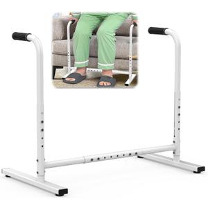 Couch Chair Sofa Stand Assist for Seniors, Height & Width Adjustable Couch Lift Assist for Elderly Mobility Sit to Stand(300LBs Loading, Polished White)
