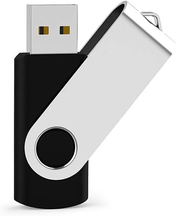 Maspen USB Flash Drive 64 GB, USB 2.0 Thumb Drive Memory Stick Swivel Zip Drive JumpDrive (64GB,Black) (1 Count (Pack of 1))