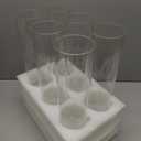 REWOMC 6 Pcs Glass Cylinder Vases 16x3.35 Inch 16 Inch Tall Clear Vase