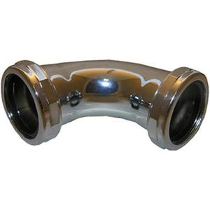 LASCO 03-3863 1-1/2-Inch Chrome Plated Brass Slip Joint Both Ends 45-Degree Elbow with Nuts and Washers