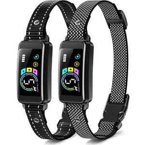 Bark Collar, 2 Pack Smart Dog Bark Collar for Large Medium Small Dogs, Anti Barking Device for Dogs Training Collar with Beep Vibration Harmless Shock, 5 Adjustable Sensitivity (Black)