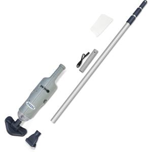 INTEX Rechargeable Handheld Pool Vacuum Cleaner with 94 Telescoping Pole, 2 Brush Heads, & Shaft Adapter for PureSpas & Pools