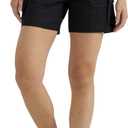 Lee Women's Ultra Lux Comfort with Flex-To-Go Cargo Short (6, Union-all Black)