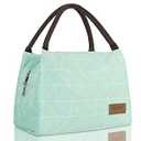 Buringer Insulated Lunch Bag Lunch Box for Women Men Adult Lunch Tote for Work Picnic Travel (Geometry Green)