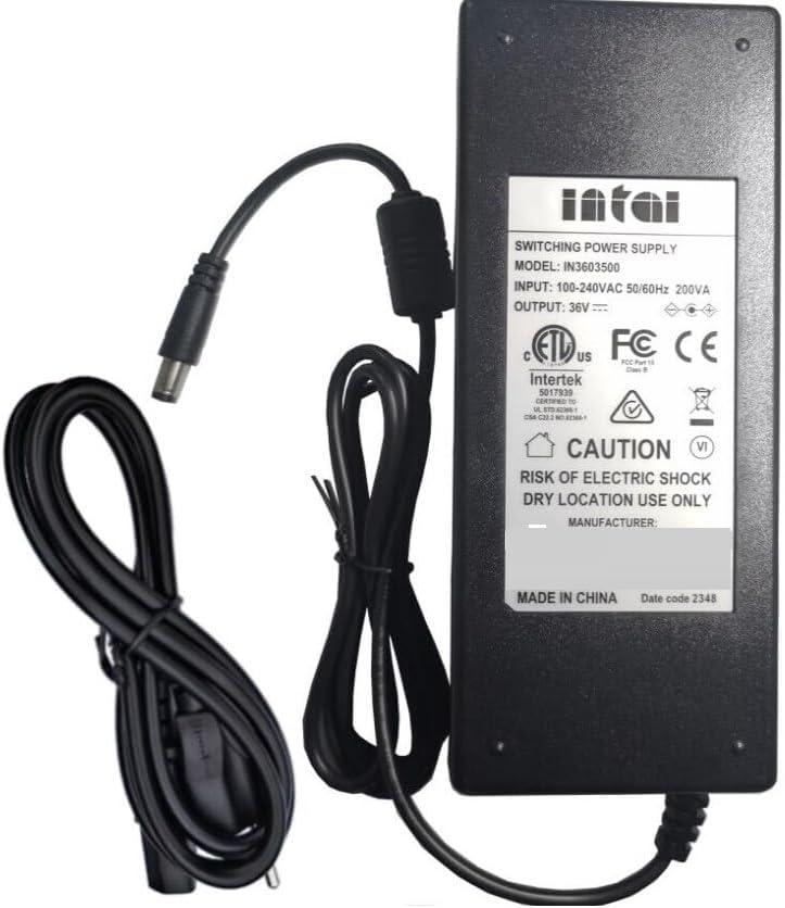 Original 36V 3.5A Power Adapter Compatible with NordicTrack Commercial S22i S27i S10i S15i Studio Bike NTEX02117 NTEX02117NB NTEX02121 NTEX02422 INTAI 36VDC 36.0V Switching Power Supply Cable Cord