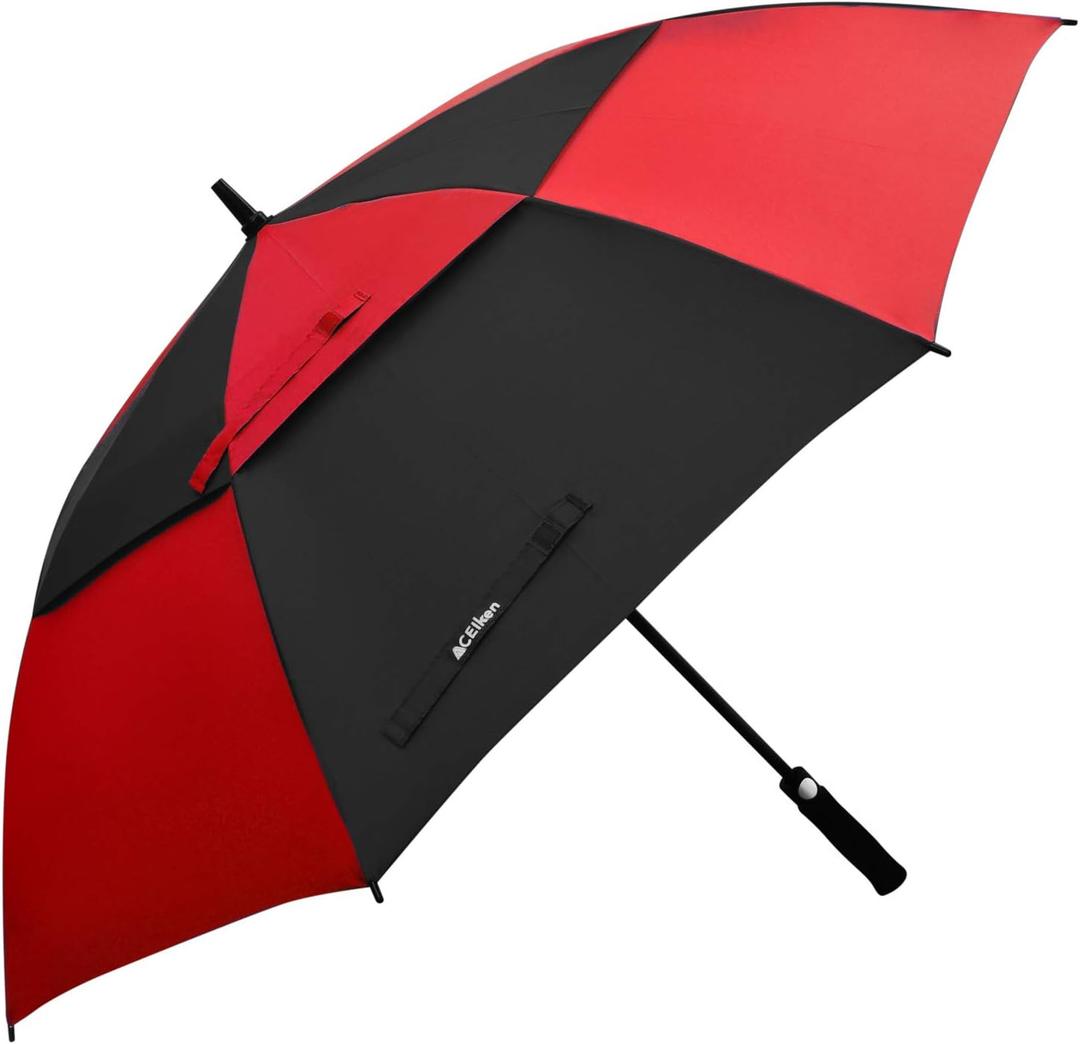 ACEIken Golf Umbrella Large 68 Inch Automatic Open Golf Umbrella Extra Large Oversize Double Canopy Vented Umbrella Windproof Waterproof for Men and Women