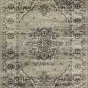 Maples Rugs Lexington Farmhouse Area Rugs  Made in USA  Washable, Non Slip Indoor Carpet for Entryway, Foyer, Kitchen, and Bathroom, 2'6 x 3'10, Taupe/Grey