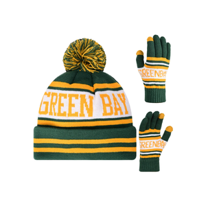 Vintage Classic Skull Cap Beanie Hat Cuffed Winter Hat Knit Comes with Warm Gloves Gifts for Men Women Fans, , Size: Medium-Large