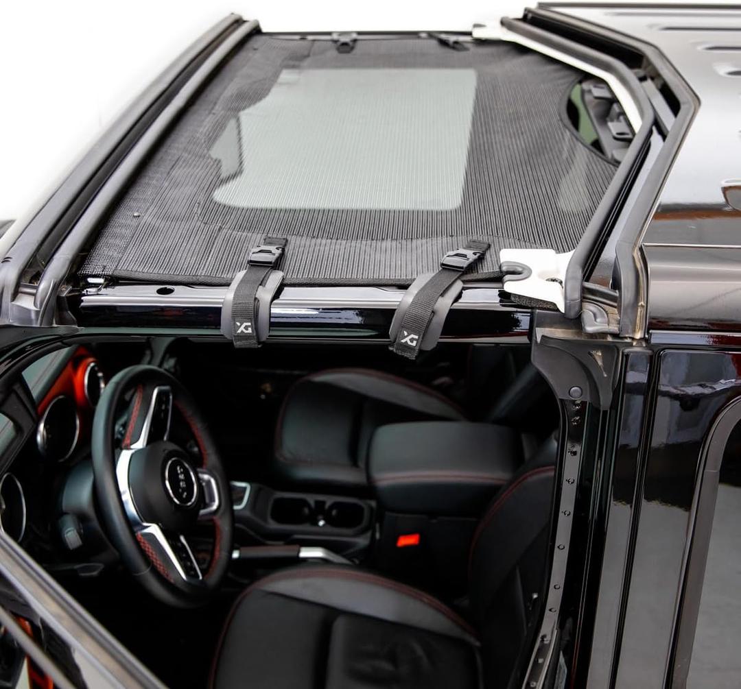 XG Cargo Magne-Lok Magnetic Shade | Roof Cover for Jeep Wrangler | UV & Heat Protection | Black