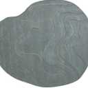 Handmade Wool Area Rug – Irregular Shape, Modern Wavy Contour, Thick and Soft 3D Textured Design, Ideal for Living Room, Bedroom & Home Decor (Light Blue, 5' x 8')
