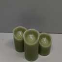 Flameless LED Candles (Green, Set of 3 (4",5",6"))