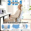 Ergonomic Office Desk Chair, High Back Breathable Mesh Computer Chair, 3D Lumbar Support, 2D Headrest & 3D Armrests, 300lbs Heavy Duty Task Chair for Home Office Work Gaming, Gray, 20 inches x 20 inches x 10 inches
