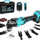 DURATECH 20V Cordless Oscillating Multi-Tool Kit with 6 Variable Speeds, 3 Oscillation Angle, 24PCS Accessories, 2.0Ah Battery, Charger & Carrying Case, for Cutting, Scraping, Sanding