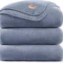 UGG Whitecap King Size Blanket for Bed, Fleece Cozy Blanket, Luxury Warm Large Throw for Couch, Washable Hypoallergenic California King Bedding, 110" x 90", Denim Blue