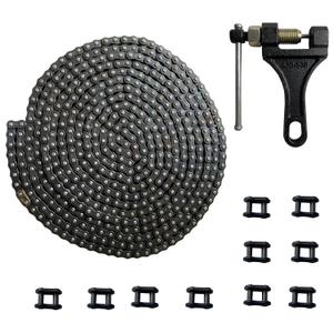 08B Roller Chain 20 Feet 480 Link with 10 Connecting Links for Chain Driven Sliding Gate Opener for Replacement and Extension 08B Metric Standard 428#