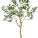 Tall Faux Olive Tree7ft84in Realistic Potted Silk Artificial Indoor with Green Leaves and Big Fruits for Home Office Living Room Bedroom Stairs Foyer Decor.