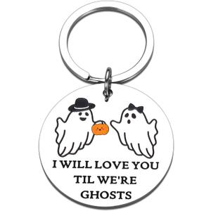 Valentines Gifts for Her Him, Keychain Boo Basket Stuff Basket for Him Couple Gifts Spooky Basket Stuffers For Boys Girls Ghost Anniversary for Boyfriend Girfriend Husband Wife Birthday