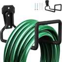 PartyKindom Garage Hooks Black Metal Three Hole Wall Hangers Two Pack