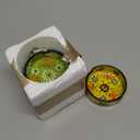 Ashtray Set for Indoor Outdoor Use Cigarette Ash Holder for Smokers Desktop Smoking Ash Tray - Home Office Decoration Hand-Paint Ceramic Cigar Ashtrays (4 Pcs - Red/Yellow/White/Green)
