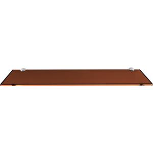 Fab Glass and Mirror 6"" L x 21"" W, Bronze Rectangle Floating Shelf Kit Glass Shelves, 6"" x 21""" (799456351667-BRZ)