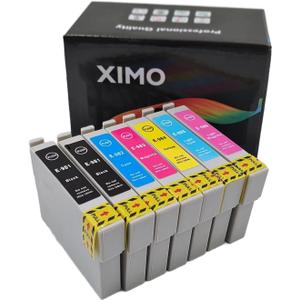 XIMO Remanufactured Ink Cartridge Replacement for Epson 98 T098 to use with Artisan 700 710 725 730 810 835 837 Printer,7 Pack(2 Black 1 Cyan 1 Magenta 1 Yellow 1 Light Cyan 1 Light Magenta)