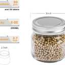 Mason Jars 8 oz 30 Pack- Small Mason Jars With Silver Lids -1/4 Quart Canning Jars| Storage Glass Jars With Lids For Jelly, Jam, Honey, Pickles - Spice Glass Jars - With 30 Chalkboard Labels