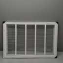 25" X 16 Steel Return Air Filter Grille for 1" Filter - Removable Frame - HVAC Duct Cover - Flat Stamped Face - White [Outer Dimensions: 27.5 X 17.75]