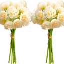 9 Bunches 27 Pcs Yellow Ranunculus Artificial Flowers, Faux Silk Mini Wedding Filler Flowers, DIY Flower Bouquet for Centerpieces, Bridal Shower Decorations, Arrangements & Home Decor(Yellow)