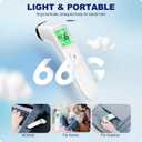 No-Touch Thermometer for Adults and Kids, Accurate Digital Baby Thermometer, Fever Alarm & Silent Mode, 2 in 1 Forehead & Object Mode (white)