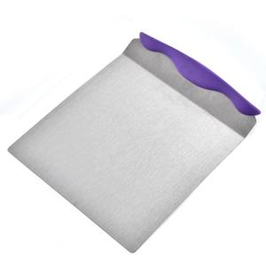 Cake Safe Lifter - 10" x 8" Stainless Steel Pizza Transfer Shovel Square Cake Tray Moving Plate Tool Cookie Spatula (Purple)