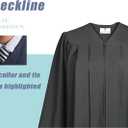 GradPlaza Matte Graduation Cap and Gown 2026 Tassel Year Middle High School College for Adult Graduation Robe (Black)