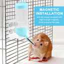 Hamster Water Bottle with Magnetic Holder, Secure & No Drip, Adjustable Height, Fits Glass/Acrylic/Metal Wire Cages, for Hamster, Guinea Pig, Hedgehogs and Other Small Pets(Clear)