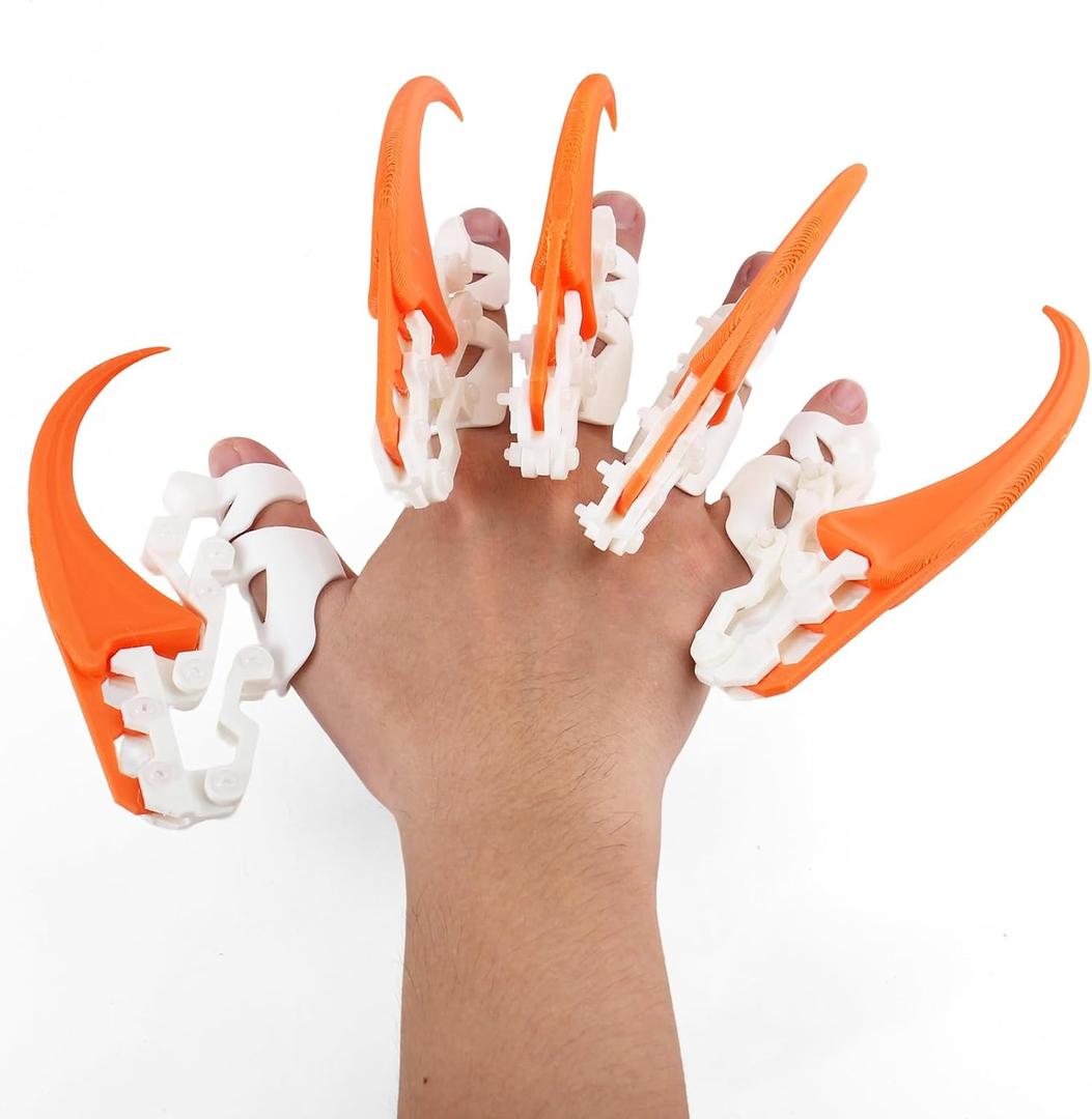 Fidget Toys Adults Anxiety Relief Items Calm Down Supplies,Halloween Decor Decorations Costumes,3D Printed Action Figures,Articulated Claws Horror Cool Stuff Gadgets,Orange