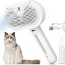 Cat Steam Brush 3 in 1 Cat Brush with Steam and Release Button for Indoor Pets Dogs Hair Removal Shedding