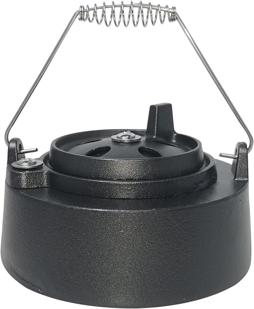 Cast Iron Cap for Big Green Egg Dual Function Metal Top, Daisy Wheel Chimney Cap for M/L/XL/XXL Big Green Egg Accessories Replacement