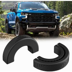 Tow Hook Covers Compatible with Chevy Silverado 1500 2007-2025, Hitch Cover Front Car Tow Hooks Compatible with GMC Sierra 1500 2007-2018 Chevrolet Silverado 1500 Accessories 2007-2025 (Black)