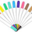 YR Dual Sided Neon Pens For Light Up LED Board, Neon Markers Applicable For Draw, Sketch, Create, Doodle, Art, Write, Learning Tablet, 12 Packs