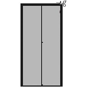 Yotache Adjustable Magnetic Screen Door Fit Doors Size Width 29"-33" Height 79"-81", Reinforced Fiberglass Mesh with Full Frame Hook&Loop Strip, Black