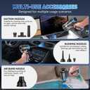KMM Handheld Car Vacuum Cleaner, 16000PA Air Duster & Vacuum Cleaner, 120W High Power Hand Held Vacuum Cordless, Portable Vacuum Rechargeable with Multi-Nozzles & LED Light for Car, Home, Pet, Office