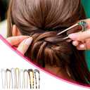 3 x 8pcs French Hair Pins for Women U Shaped French Twist Hair Pin Colourful U Vintage Fork Hairs Pin for Buns Women Girls Hairstyle Accessories for Girls