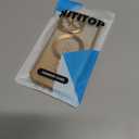 NITITOP Compatible with iPhone 15 Pro Max Case Cute Clear Glitter [Compatible for MagSafe] Plating Heart Sparkle Bling Magnetic Girl Women Electroplated Frame Camera Protection Back Cover - Gold