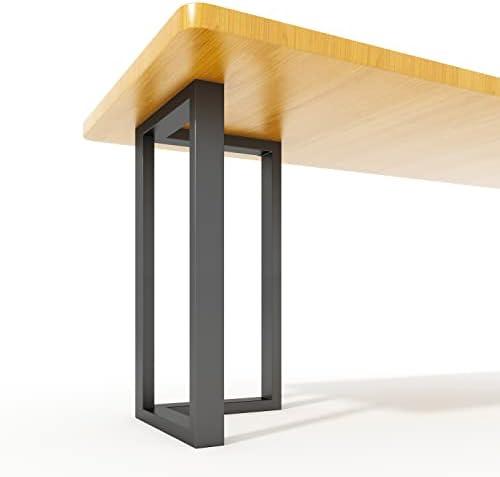 Luffioner Metal Table Legs 28 Inch,Table Legs Replacement Heavy Duty Square Tube Desk Legs Furniture Legs for Coffee Table, Dining Table Set of 2