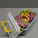 VConejo Dough Tools Play Sets for Kids, 37pcs Clay and Dough Accessories with Storage Container, Mat, Cutters, Rolling Pins, Safety Scissors, Stamps, Animal and 3D Dino Makers for Boys Girls